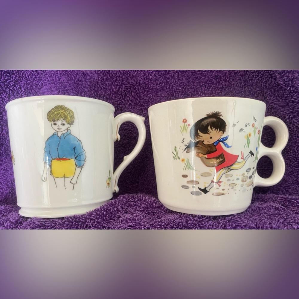 *Sale-Pair of Adorable Children’s Antique Cups